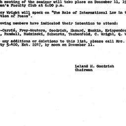 Announcements, 1962-12-07. ...