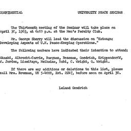 Announcements, 1963-03-26. ...