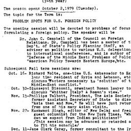 Announcements, 1979-09-10. ...