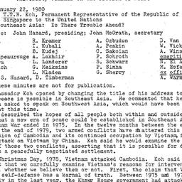 Minutes, 1980-01-22. The Pr...