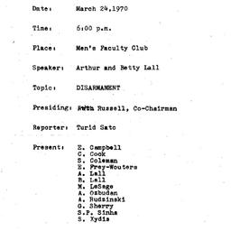 Minutes, 1970-03-24. The Pr...