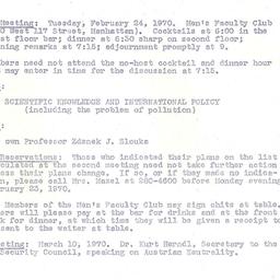 Announcements, 1970-02-24. ...