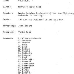 Minutes, 1970-01-13. The Pr...