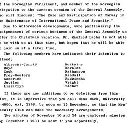 Announcements, 1964-12-15. ...