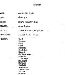 Minutes, 1965-04-20. The Pr...