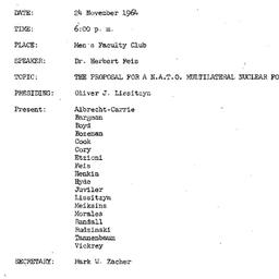 Minutes, 1964-11-24. The Pr...