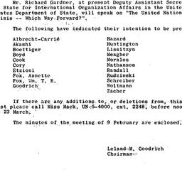 Announcements, 1965-03-23. ...