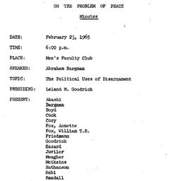 Minutes, 1965-02-23. The Pr...