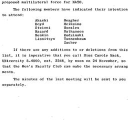 Announcements, 1964-11-24. ...