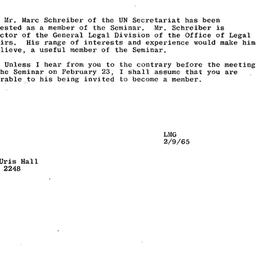 Announcements, 1965-02-09. ...