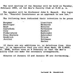 Announcements, 1965-02-09. ...