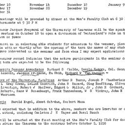 Announcements, 1950-09-18. ...