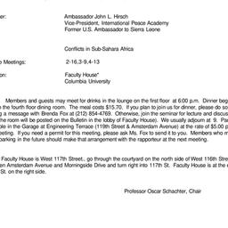 Announcements, 1999-01-19. ...
