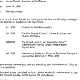Correspondence, 1999-06-17....
