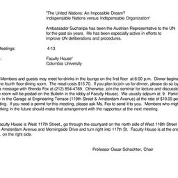 Announcements, 1999-03-09. ...