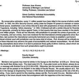 Announcements, 1998-11-17. ...