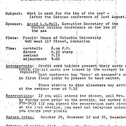 Announcements, 1974-10-02. ...