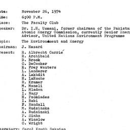 Minutes, 1974-11-26. The Pr...
