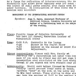 Announcements, 1974-10-30. ...