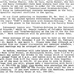 Announcements, 1982-09-28. ...