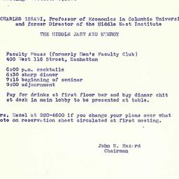 Announcements, 1972-10-03. ...