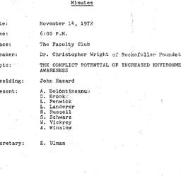 Minutes, 1972-11-14. The Pr...