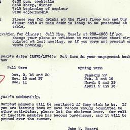 Announcements, 1973-04-17. ...
