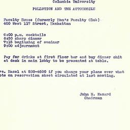 Announcements, 1972-10-31. ...