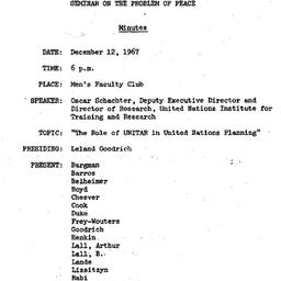 Minutes, 1967-12-12. The Pr...
