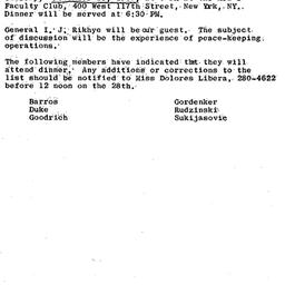 Announcements, 1967-11-28. ...