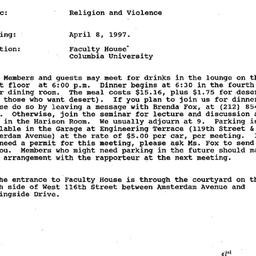 Announcements, 1997-04-08. ...