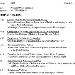 Schedules, The Problem of P...