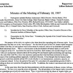 Minutes, 1997-02-18. The Pr...