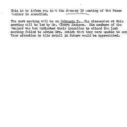 Announcements, 1960-01-19. ...