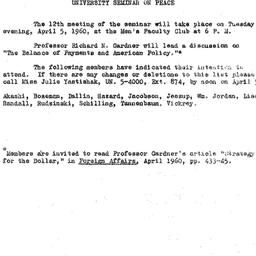 Announcements, 1960-03-23. ...