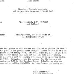 Announcements, 1985-11-26. ...