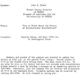 Announcements, 1986-03-04. ...