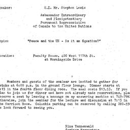 Announcements, 1986-02-18. ...