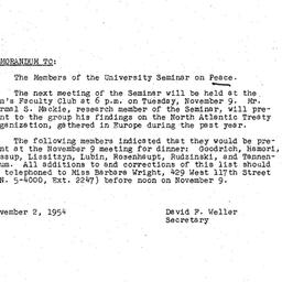 Minutes, 1954-10-26. The Pr...