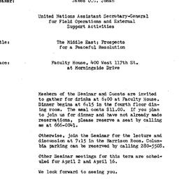 Announcements, 1985-03-19. ...