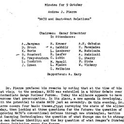 Minutes, 1984-10-09. The Pr...