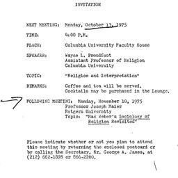 Announcements, 1975-11-10. ...