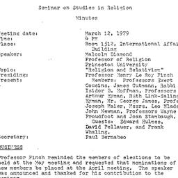 Minutes, 1979-03-12. Studie...