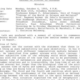 Minutes, 1993-10-04. Studie...