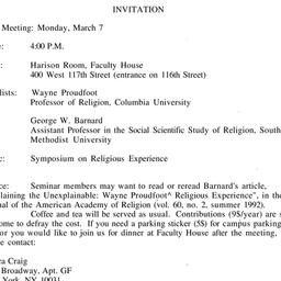 Announcements, 1994-03-07. ...