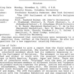 Minutes, 1993-11-08. Studie...