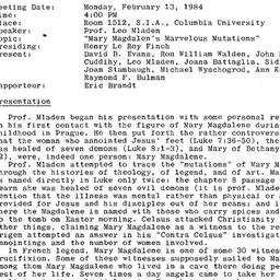 Minutes, 1984-02-13. Studie...