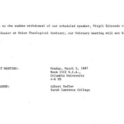 Correspondence, 1987-03-02....