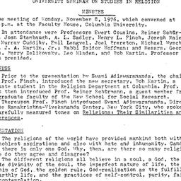 Minutes, 1976-11-08. Studie...