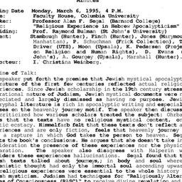 Minutes, 1995-03-06. Studie...